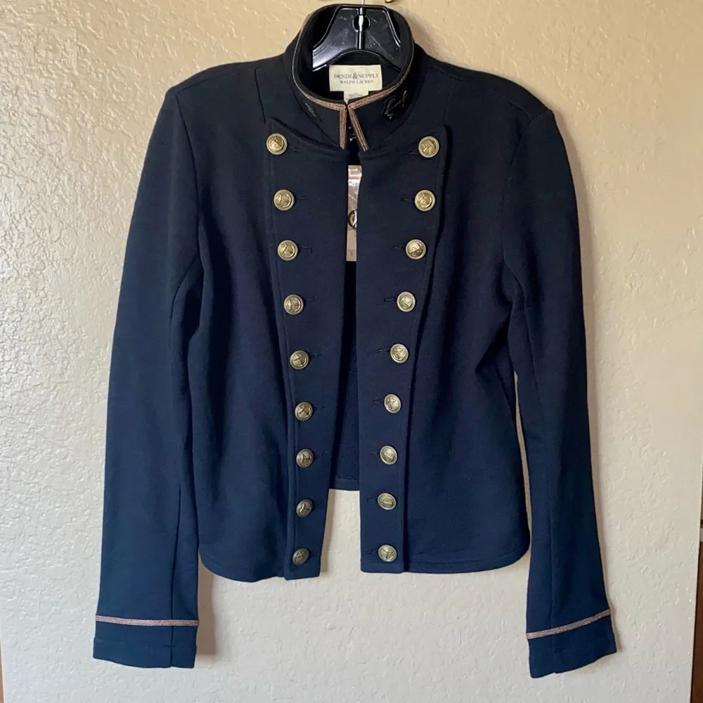 Denim & Supply Ralph Lauren Black Military Jacket - Picture 3 of 9